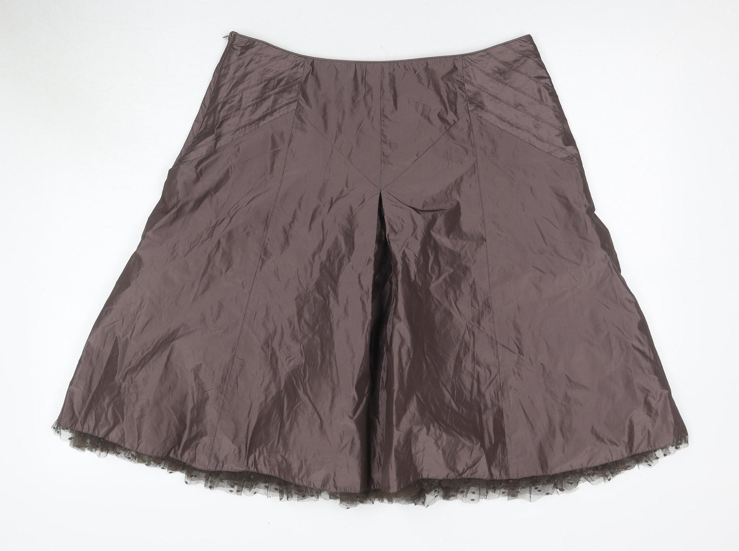 Karen Millen Women's Brown A-Line Skirt Size 14