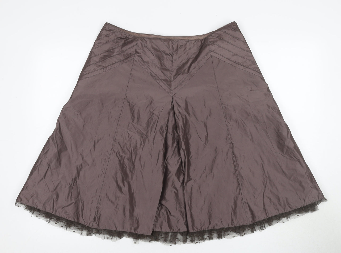 Karen Millen Women's Brown A-Line Skirt Size 14