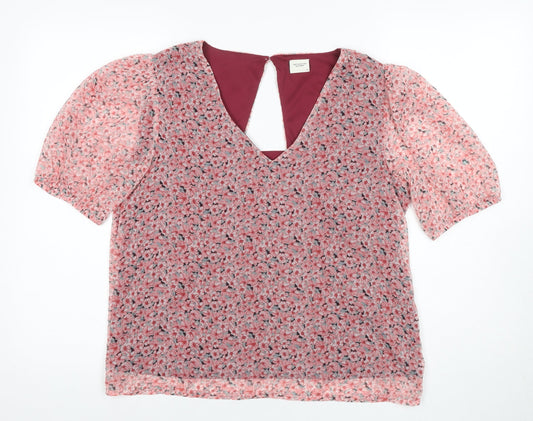 Jacqueline de Yong Floral Blouse Multicoloured Size 10