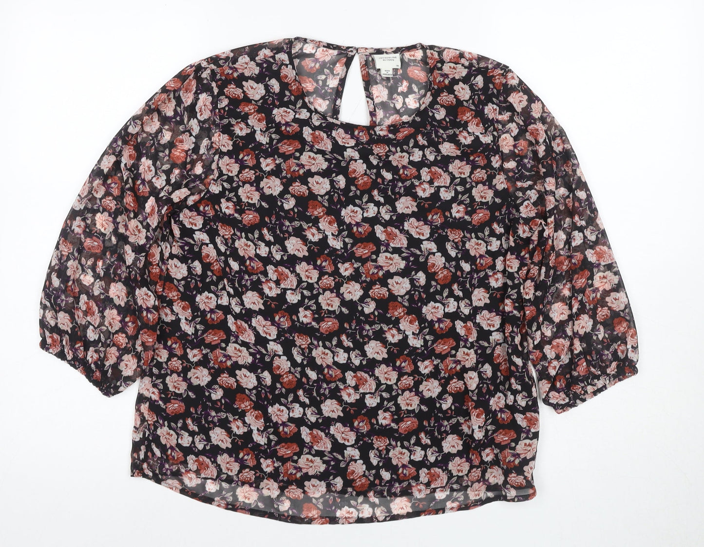 Jacqueline de Yong Women's Multicoloured Floral Blouse Size 8