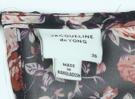 Jacqueline de Yong Women's Multicoloured Floral Blouse Size 8