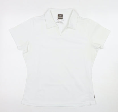 Womens UK Size XL Trespass White Basic Polo