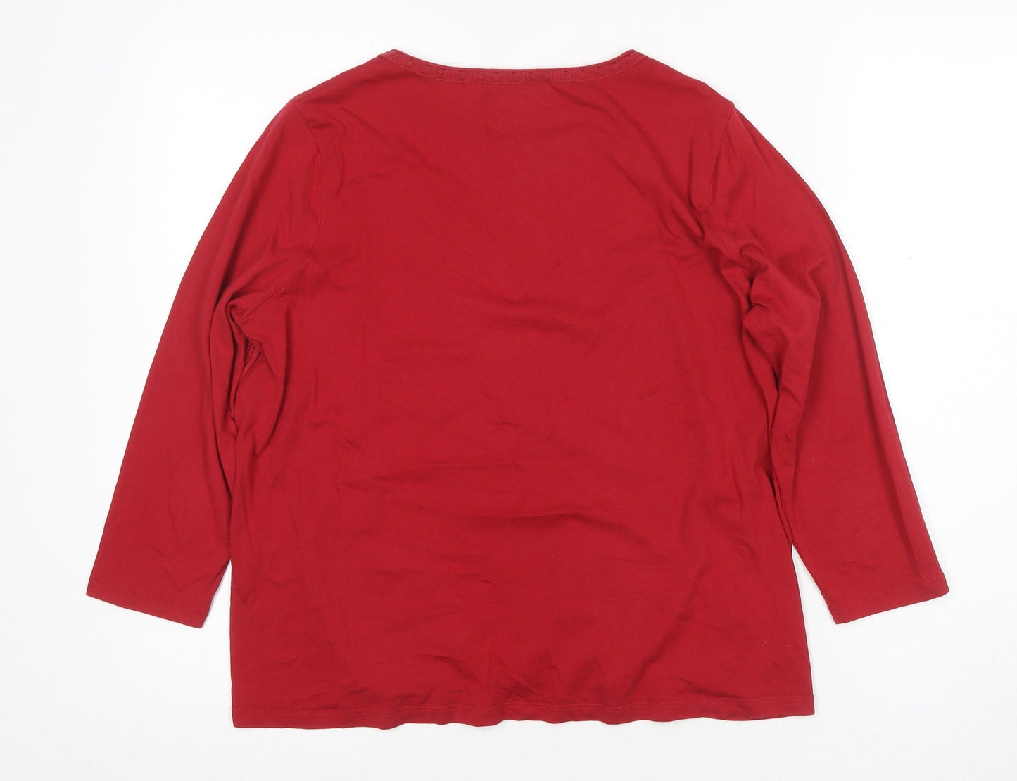 Laura Ashley Women's Red Basic Blouse - Size 4