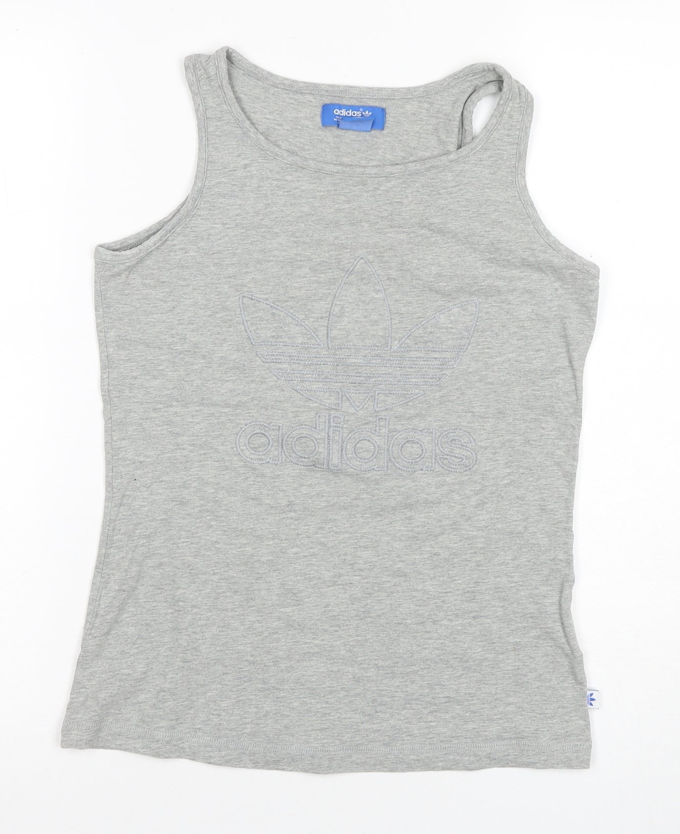 Womens UK Size 10 adidas Grey Basic Tank