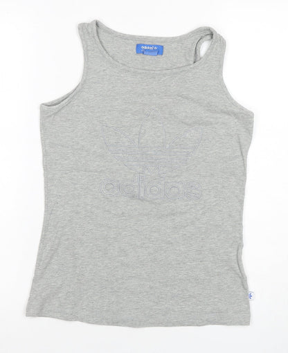 Womens UK Size 10 adidas Grey Basic Tank