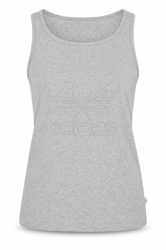 Womens UK Size 10 adidas Grey Basic Tank