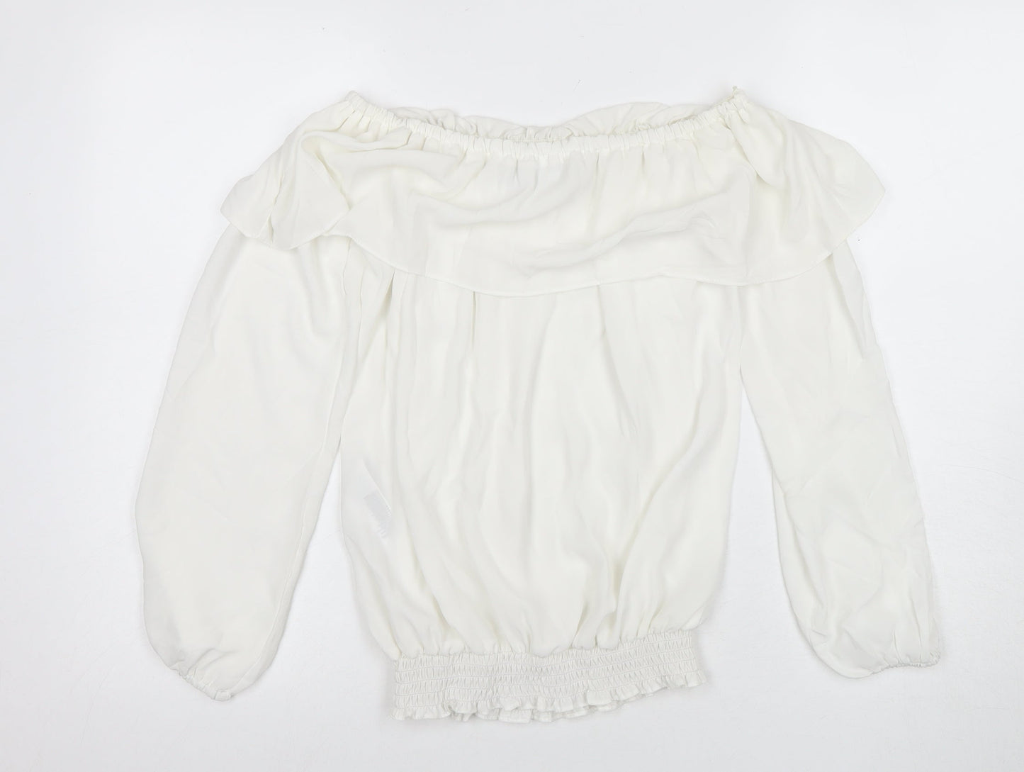 Womens UK Size 8 Julien Macdonald White Tunic Blouse