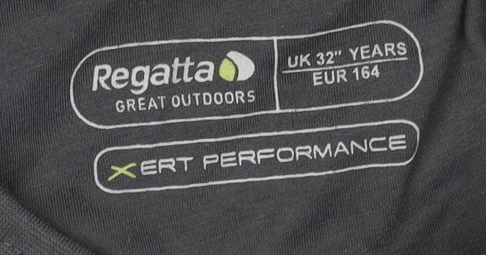 Regatta Men's Black Graphic Print T-Shirt, Size 32