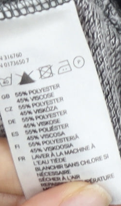 H&M Women Grey Skull Pullover Sweatshirt Size 6