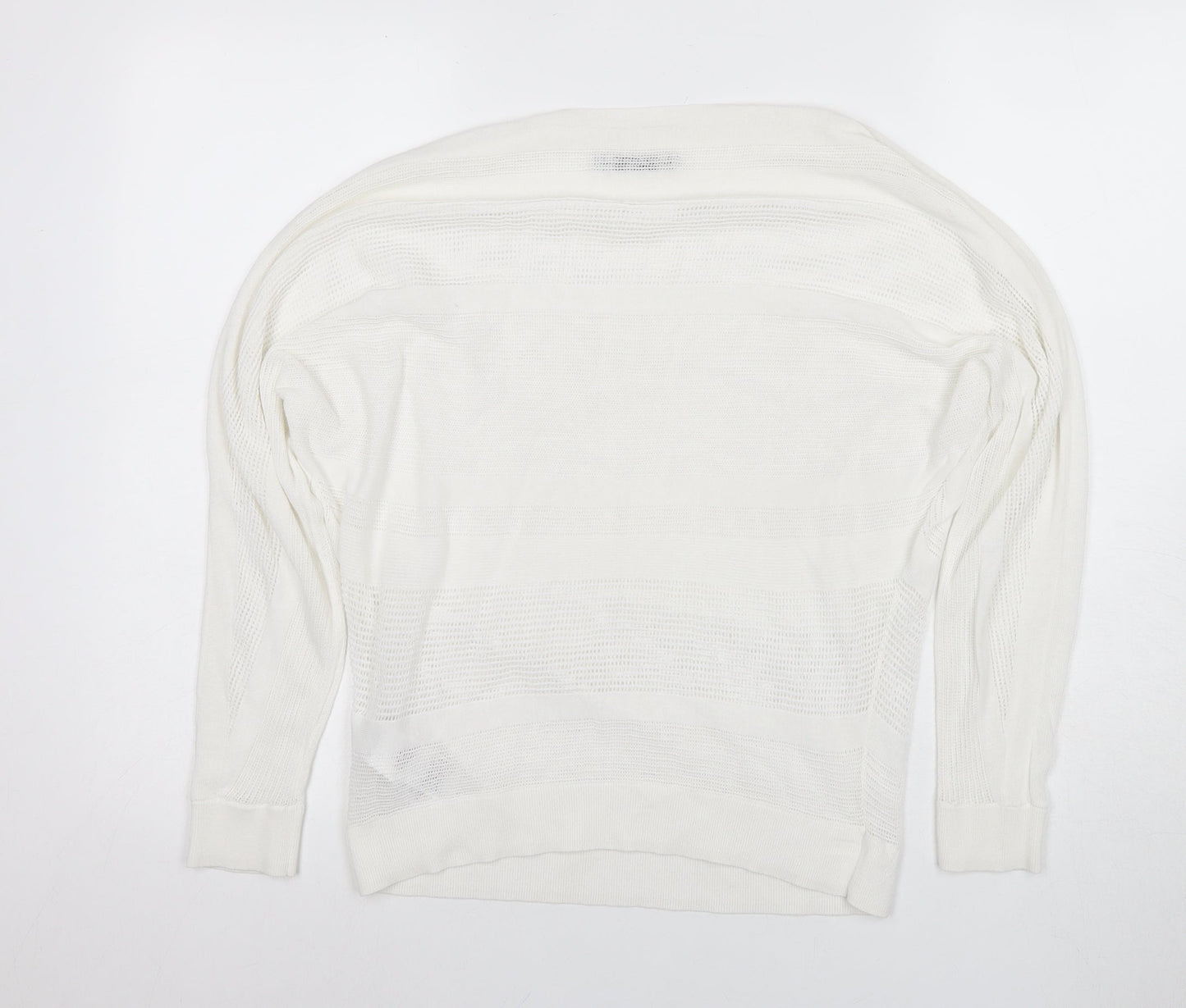 AllSaints Women's Ivory Boat Neck Knit Sweater M
