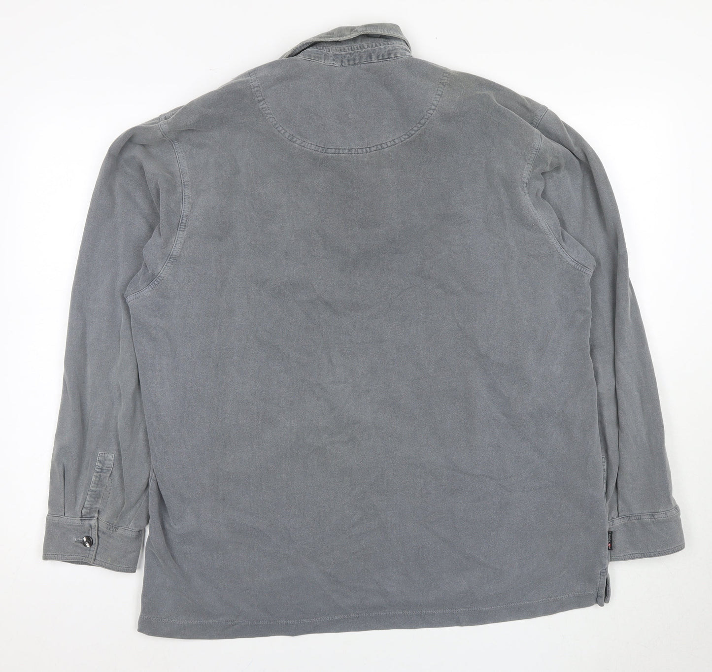 Sangan Men's Grey Long Sleeve Polo L