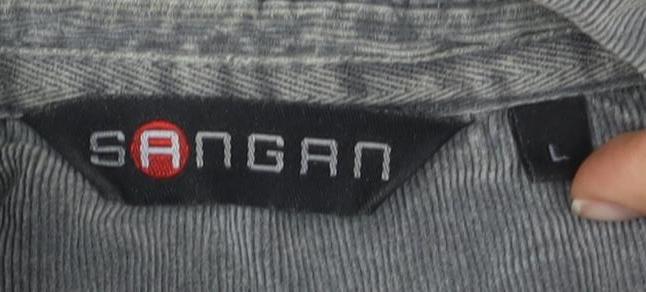 Sangan Men's Grey Long Sleeve Polo L