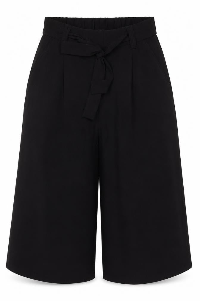 Womens UK Size 10 Zara Relaxed Fit Paperbag Black Trousers