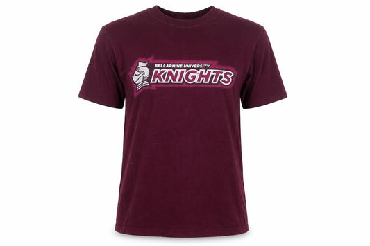 Front view of Adidas unisex burgundy t-shirt m university sports