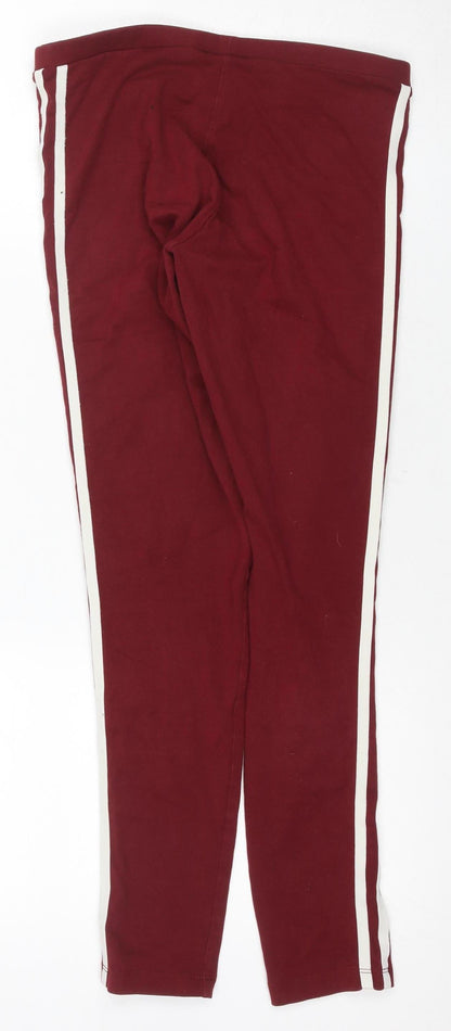 Womens UK Size 8 adidas  Ankle Red Leggings