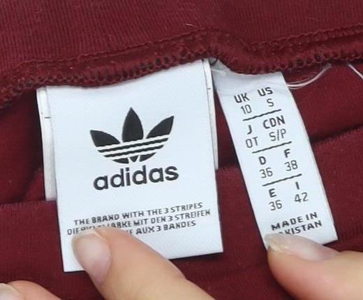 Womens UK Size 8 adidas  Ankle Red Leggings