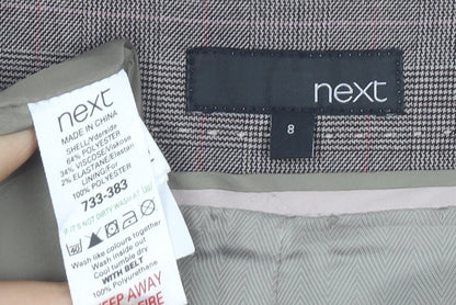 Next Women's Brown Check Sheath Dress Size 8