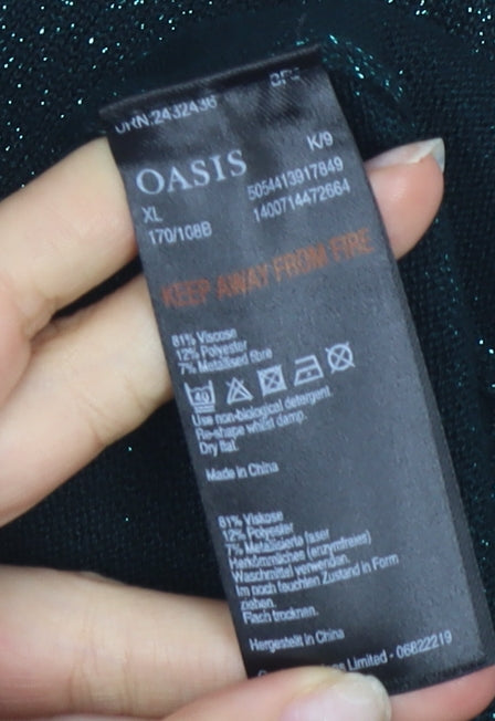 Womens UK Size XL Oasis Black Pullover Jumper