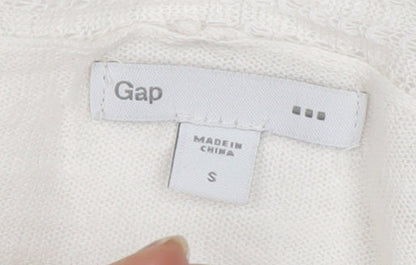 Gap Women's Ivory Cardigan S Cotton Knit Casual