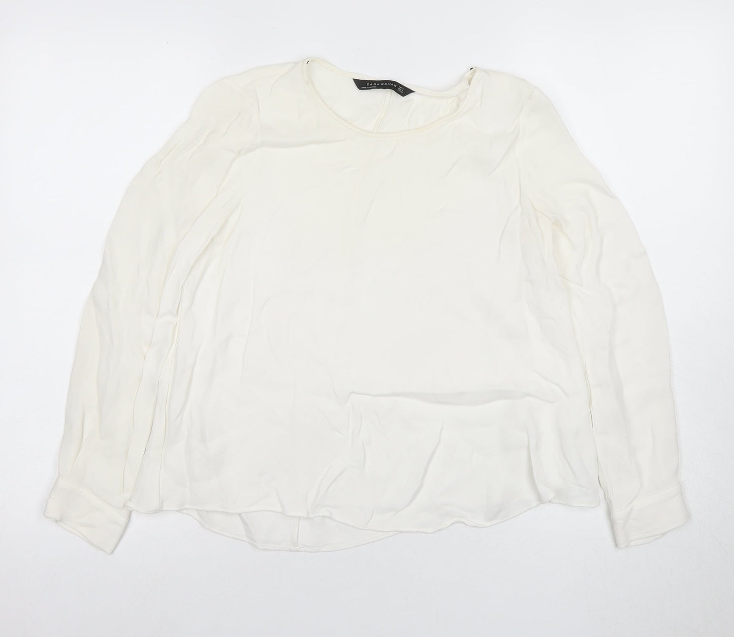 Womens UK Size S Zara White Basic Blouse