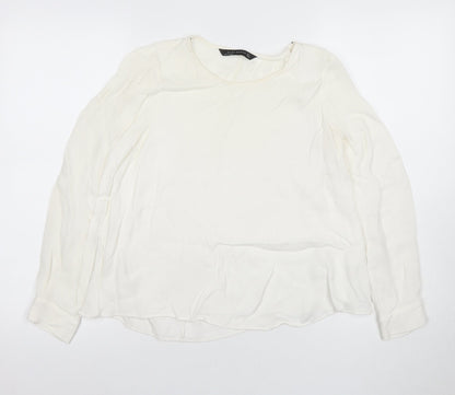 Womens UK Size S Zara White Basic Blouse