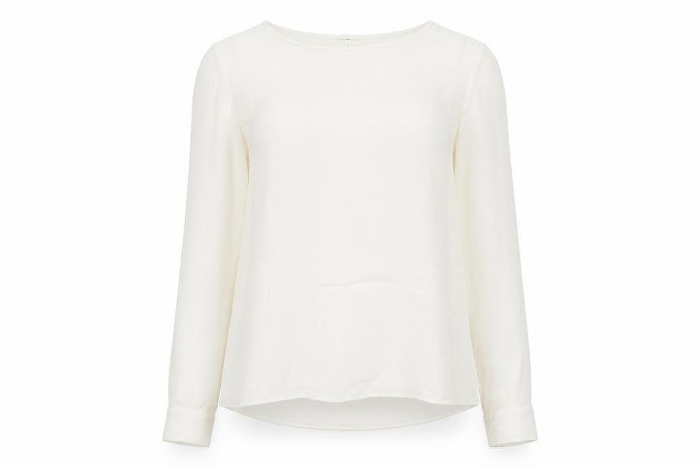 Womens UK Size S Zara White Basic Blouse