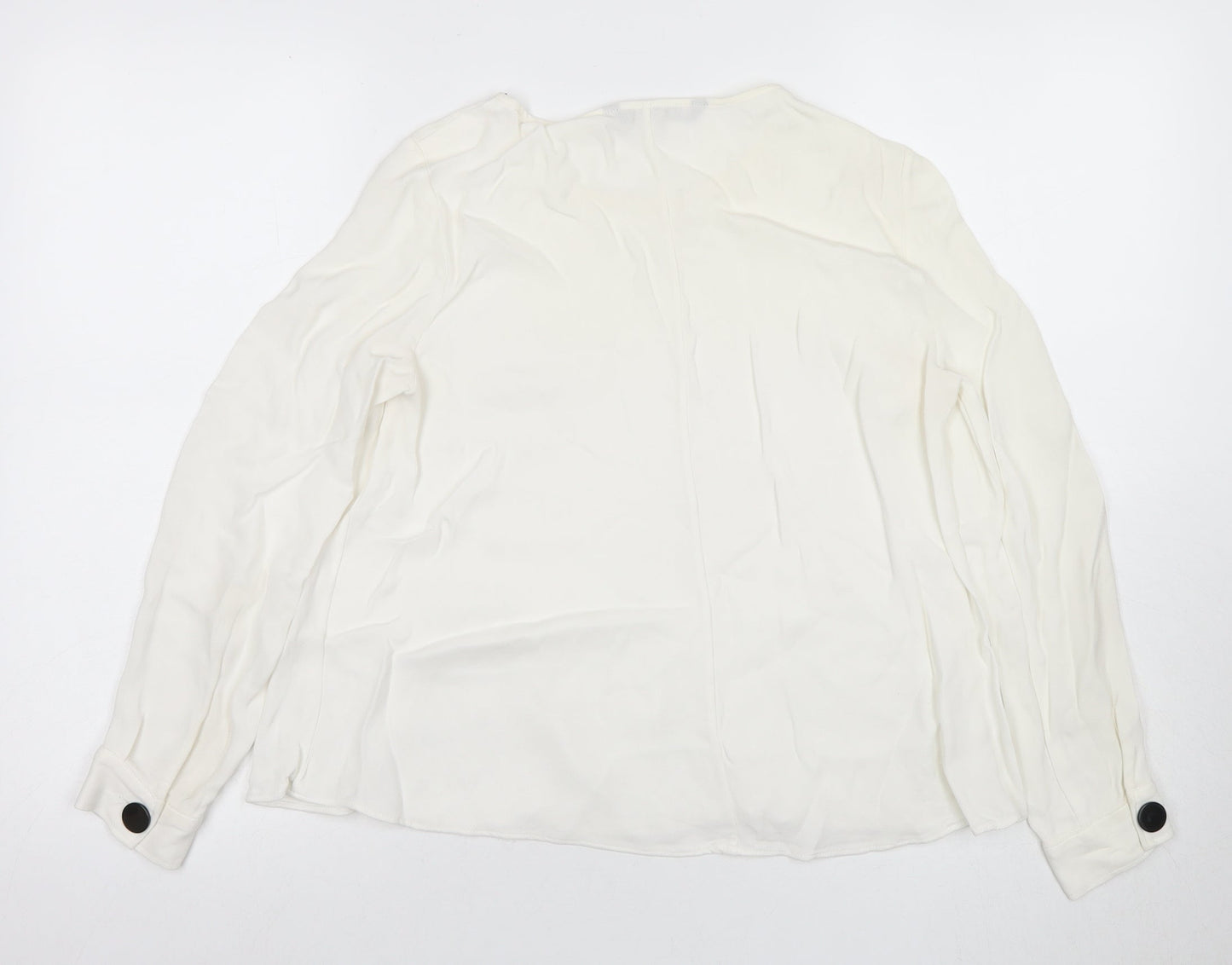 Womens UK Size S Zara White Basic Blouse