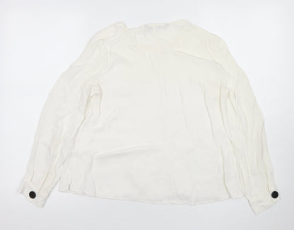 Womens UK Size S Zara White Basic Blouse