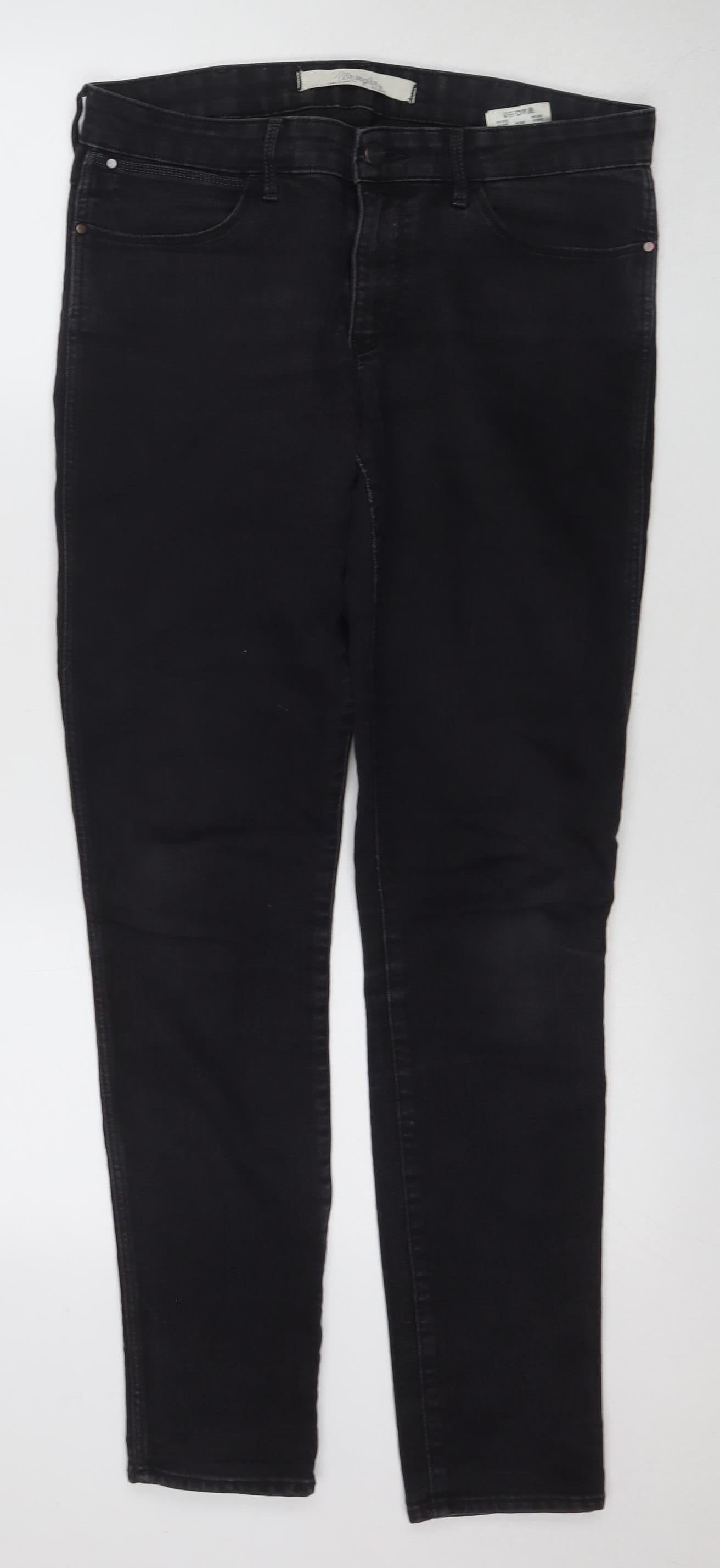 Womens UK Size 31 Wrangler Slim Fit Skinny Black Jeans