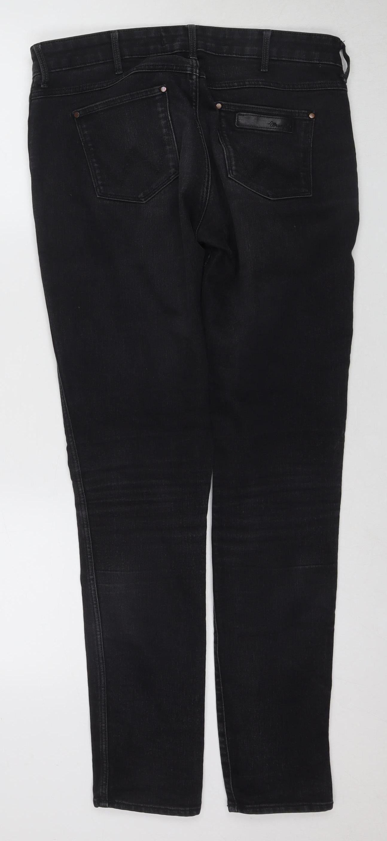 Womens UK Size 31 Wrangler Slim Fit Skinny Black Jeans