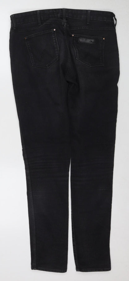 Womens UK Size 31 Wrangler Slim Fit Skinny Black Jeans