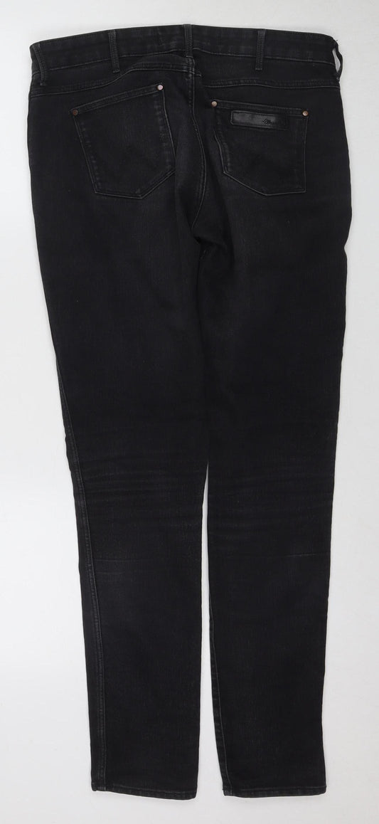 Womens UK Size 31 Wrangler Slim Fit Skinny Black Jeans