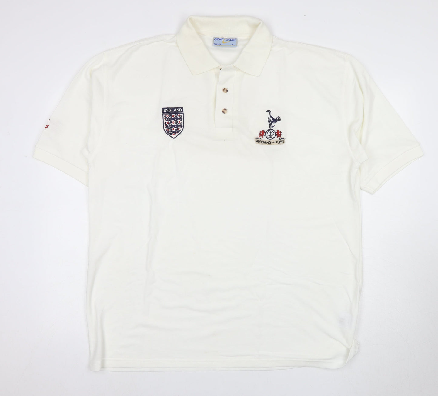 Blue Max Unisex White Polo Shirt XL Classic