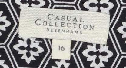 Debenhams Women's Black A-Line Paisley Skirt Size 16