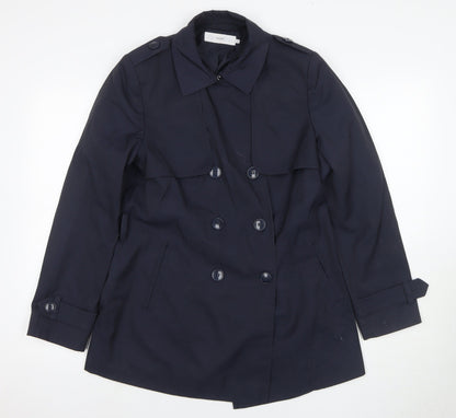 John Lewis Women's Blue Trench Coat Size 14