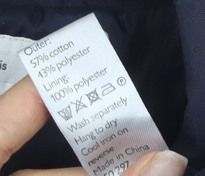 John Lewis Women's Blue Trench Coat Size 14