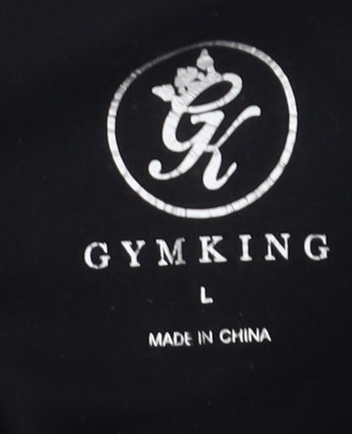 Gym King Men's Black Jogger Trousers - Size L