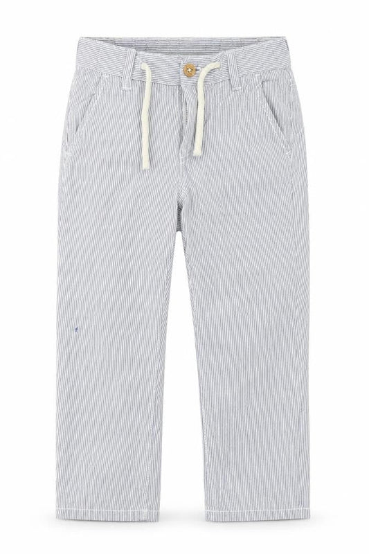 Benetton Boys White Striped Chino Trousers 2XS