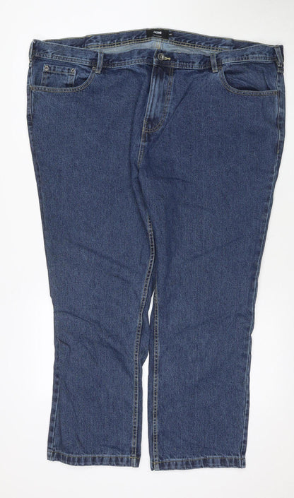 Jacamo Men's Blue Straight Jeans, Size 48, Regular Fit