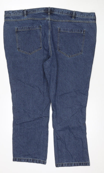 Jacamo Men's Blue Straight Jeans, Size 48, Regular Fit