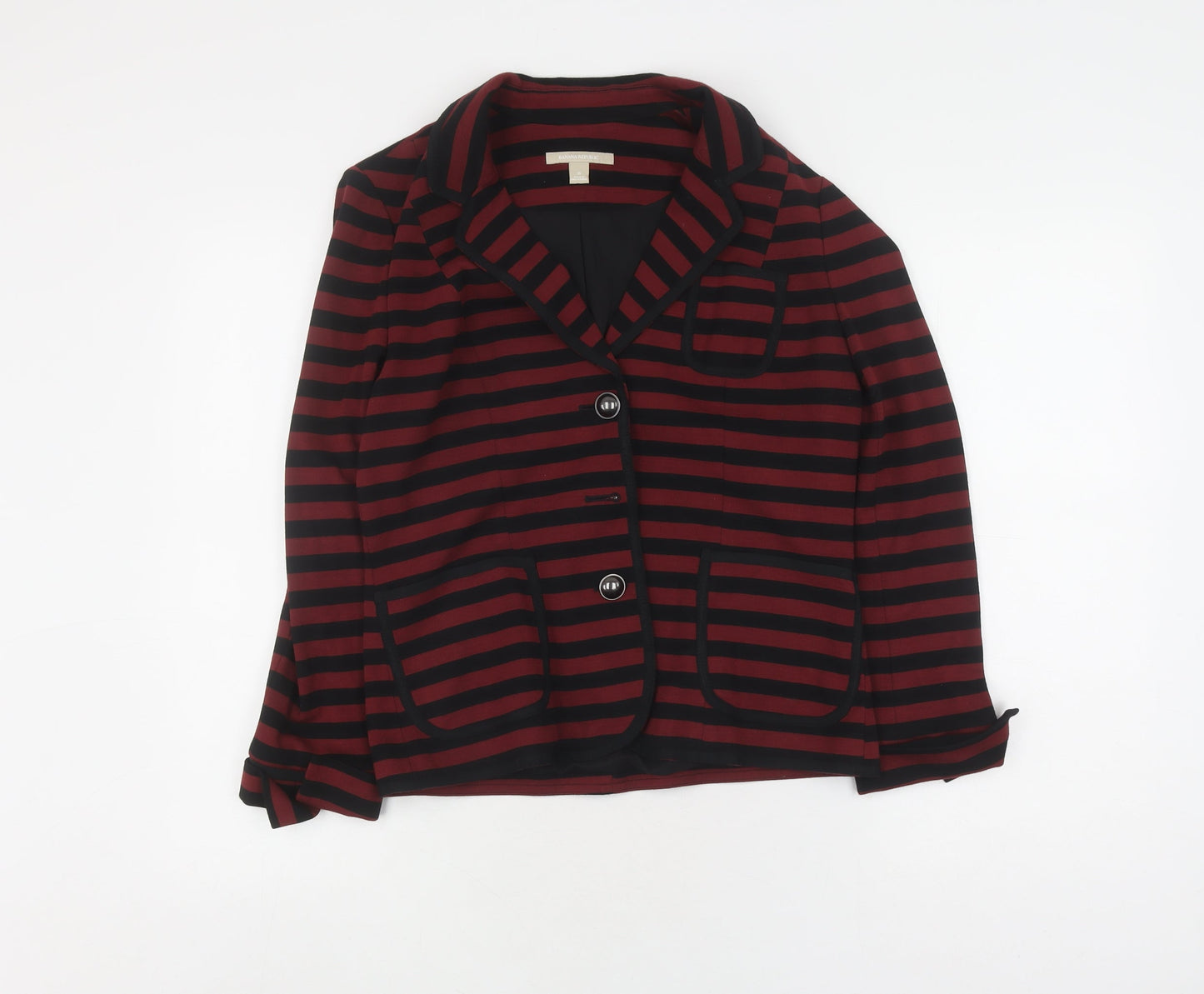 Banana Republic Women's Red Stripe Suit Jacket, Size 10