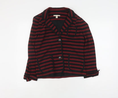 Banana Republic Women's Red Stripe Suit Jacket, Size 10