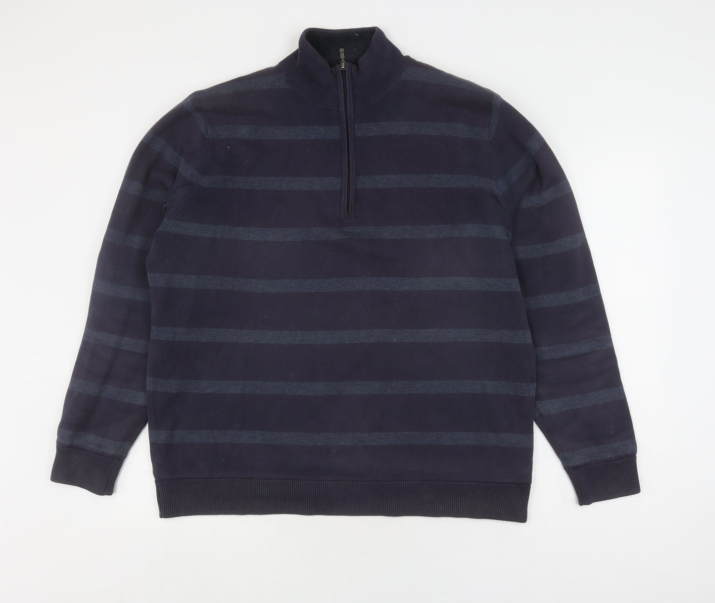 Mens UK Size M Atlantic Bay Blue Full Zip Sweatshirt