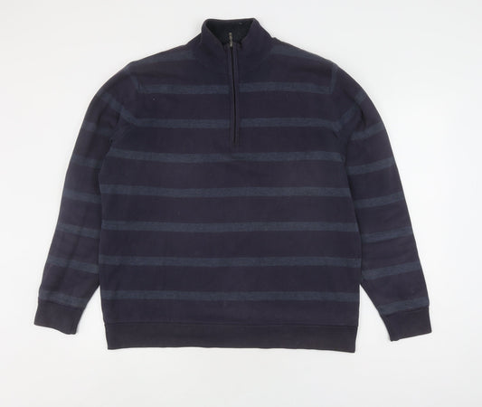 Mens UK Size M Atlantic Bay Blue Full Zip Sweatshirt