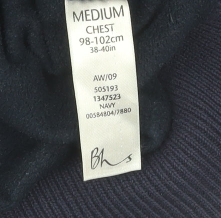 Mens UK Size M Atlantic Bay Blue Full Zip Sweatshirt
