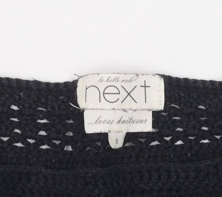 Womens UK Size 8 NEXT Black Pullover Jumper