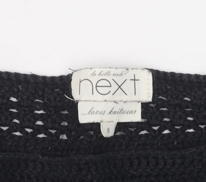 Womens UK Size 8 NEXT Black Pullover Jumper