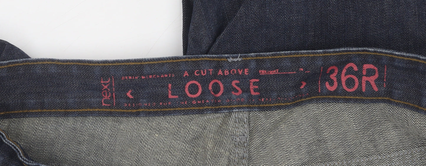 Next Unisex Blue Loose Fit Jeans, Size 36, Good Condition