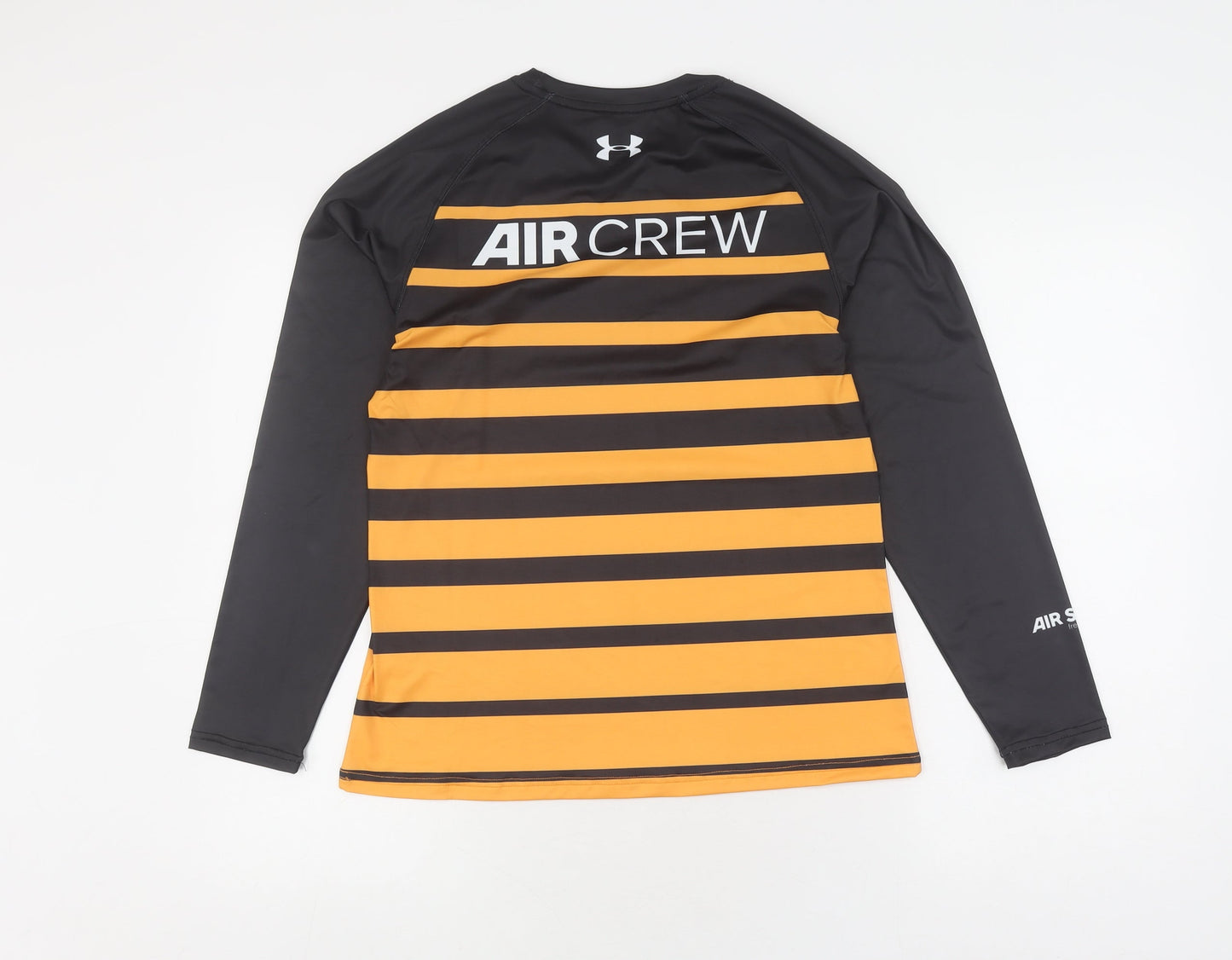 Under Armour Boys Black Striped Jersey T-Shirt 10-11 Years