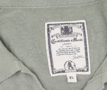 Joules Men's Green Short Sleeve Polo Shirt XL